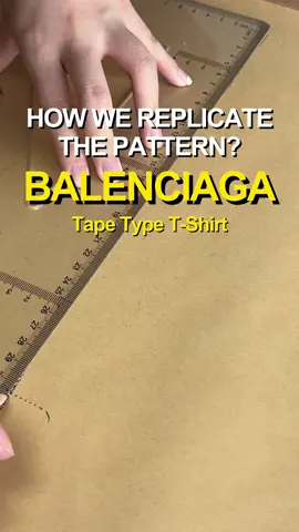 Do you wanna make the same pattern for your Tshirt? 🐣#balenciaga #balenciagatshirt #fashion #clothingbrand #patternmaking #clothingpattern #designerbrands #streetwearbrand 