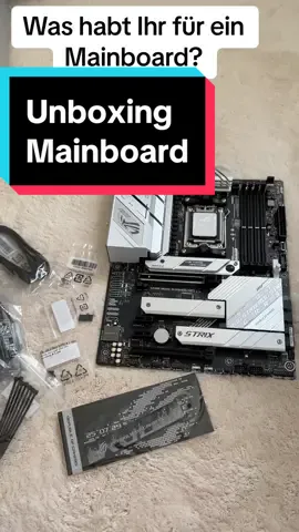Ich hab mich für das Mainboard „Asus ROG STRIX B650-A GAMING WIFI“ entschieden. Was habt Ihr für ein Mainboard? #pc #pcgaming #foryou #foryoupage #gaming #setup #GamingSetup #asus #fyp 