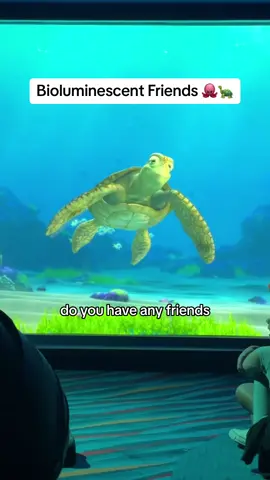 Bioluminescent Friends #turtletalkwithcrush #disneyland #californiaadventure #disneyworld 