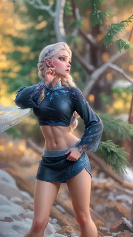 Elsa forest dancing video by @altasweet🍭💖 #elsa #frozen #ai #tiktok #fyp #aishorts #foryou #aiartist 