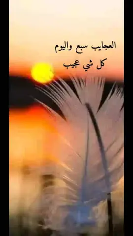 العجايب سبع واليوم كل شي عجيب#