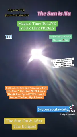 ✨️ Enjoy Your Nu Earth ✨️ See The Energies Coming Off Of The Sun? 👁 What Are Your Thoughts on This? Step FULLY Into Your Power 🔋 KNOW WHO YOU ARE 😉 The Sun 🌞 Is NOT The Same Sun Anymore! We ARE The Shift We ARE The Change 🪄 Enjoy This Beyoutiful View. 🧜🏽‍♀️✨️🌼🌙 Asé Asé Asé #sun #newearth #aura #magic #shiftingrealities #111 #viral #eclipse #energyupdate #spiritualawakening 