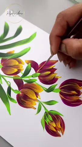 Beautiful Brush Strokes 🟡 #foryou #fyp #flowergirl #roundbrush #brushchallenge 