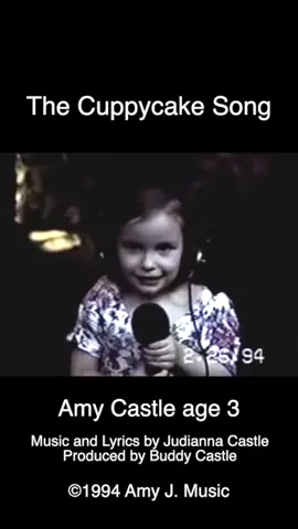 Here’s the original video with the recorded audio. My parents and I never expected this song to reach the whole world the way it has. It became one of the earliest viral tracks of the internet, first uploaded in 1996. The song is one of 12 songs on our children’s album “BALLOONS”. We send love to everyone who has listened, everyone who has shared their memories. From our family to yours, thank you. ❤️ #thecuppycakesong #cuppycake #amycastle #judiannacastle #buddycastle #amyjmusic #balloons #foryou #foryoupage 
