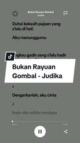 Bukan Rayuan Gombal - Judika #judika #bukanrayuangombal #dengarkanlahakucinta #duhaikekasihpujaanyangslaludihati slaludihati#dengarlahsayangkutiadayanglainsaatini #spotify #fulllyrics #fy #andnwn #4u #fulllirik #spotifylyrics 