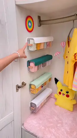 Wall-mounted transparent underwear storage box#tiktokshopcrossborder_seasales #storagebox 