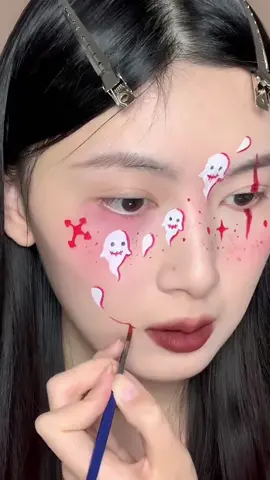 Halloween makeup❤️#foryou #fyp #makeuptutorial #makeup #halloween #halloweenmakeup 
