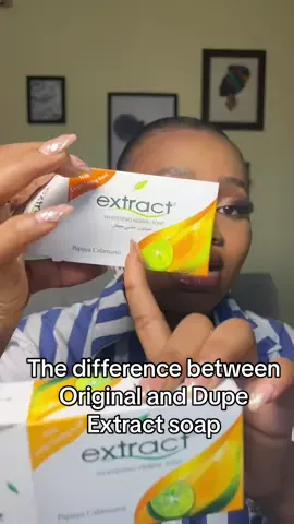 Replying to @beckylyunch the difference between original and Dupe Extract soap 