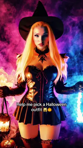 Its so hard deciding!🙀 #halloween2023 #halloweencostume2023 #witchcosplay #catwomancosplay 