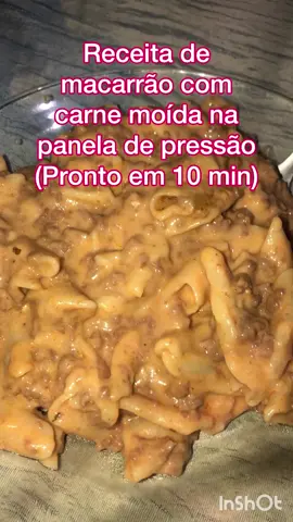 Receita de macarrão de panela de pressão, super fácil e rápido 🤏🏻🥰 #receita #receitasimples #receitarapida #macarraocremoso #comida 