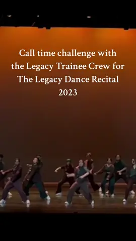 We’re missing one trainee, he might still be sleeping! #calltimechallenge #dance #legacy 