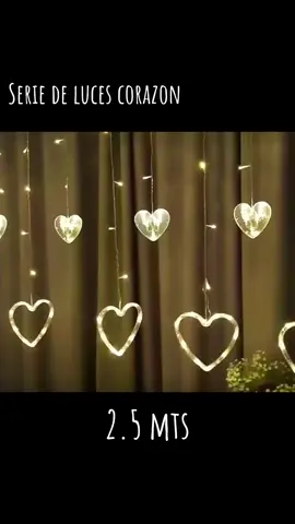 Serie de luces corazon❤️ 2.5 mts  #navidad  #christmas #fiestas 