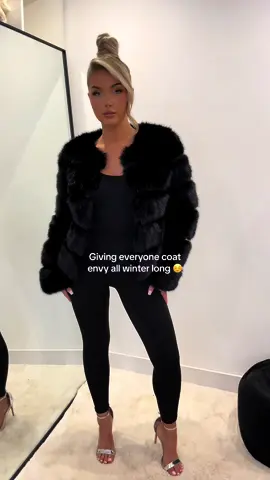 Coats don’t get better than this… & just look at the fluffiness 😍 Upgrade all your winter fits with one of our Luxury Faux Fur Jackets. Follow us to keep up with our weekly NEW IN!  #blackfurcoat#blackjumpsuitstyling#furcoatoutfit#winterwonderland2023❄️🎠🎢🎡🎇#fauxfurcoatseason 