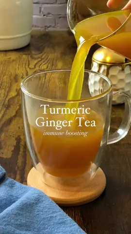 Turmeric Ginger Tea Recipe! Warm spices and a touch of honey…this tasty tea is soothing, cozy and TEArrific! Ingredients: 1/2 tsp ground turmeric 1/2 tsp ground ginger 1/2 tsp ground cardamom 1 stick cinnamon 2 cloves 5 black peppercorns, slightly crushed 1 tsp coconut oil 2 cups water 1 TB honey or to taste Milk of choice, optional Instructions: Add spices, coconut oil and water to small pot and heat just to a boil Remove from heat and let steep 10 min Add honey, to taste Strain and serve with a splash of milk, if desired Enjoy! 💋 . . . #turmerictea #gingertea #healthytea #turmeric #drinkrecipes #immunityboost #EasyRecipes #recipeoftheday