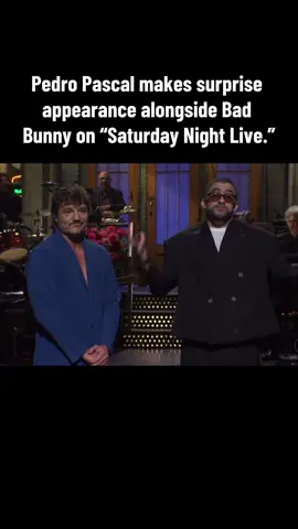 Surprise! Internet daddy #PedroPascal joined SNL host #BadBunny during his monologue tonight. Video courtesy of @Saturday Night Live - SNL  #indiewire #fyp #pedropascaledit #pedropascaltiktok #pedropascalsimp #pedropascalsupremacy #pedropascalfan #badbunnypr #saturdaynightlive #snl 