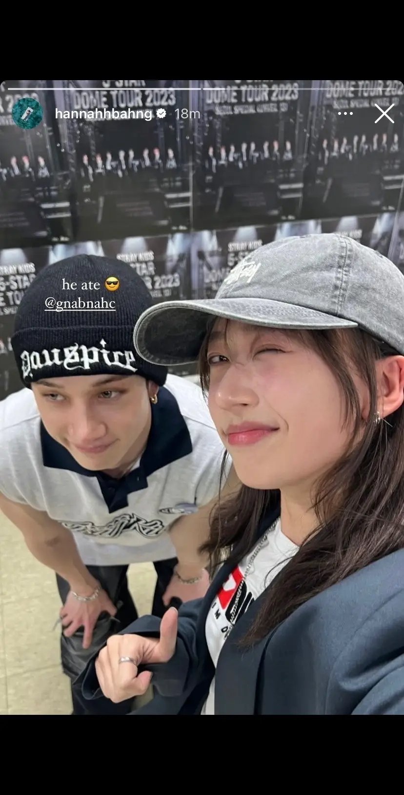 HE ATE SO REAL HANNAH #straykids #skz #스트레이키즈 #dometour_skz #hannahbahng #bangchan #kpopfyp #fyp 