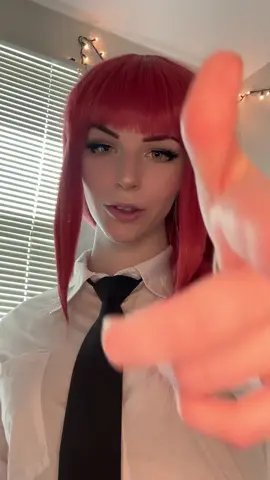 guys… fnaf comes out in 5 days….! (Contacts “Curly girl” from @EYEVOS OFFICIAL use code Emivcos for 20% off!)     #cosplay #anime #csm #fyp #makima 