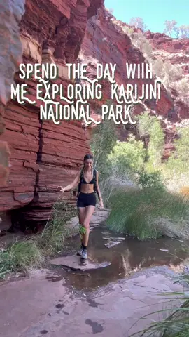 Welcome to Karijini🧡 This is probably my most anticipated National Park in all of Australia so spend day one exploring it with me🍃🌞 📍Kurrama country - Karijini NP #foryou #fyp #karijini #dalesgorge #fernpool #karijininationalpark #dailyvlog #vanlifediaries