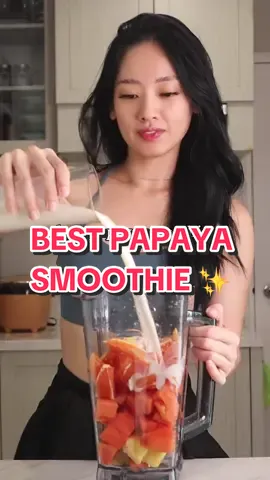 so much benefit in one smoothie 💪🏻✨ #papaysmoothie #healthyrecipe 