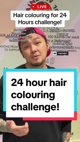Hair colouring challenge 🌈💇🏻‍♀️for 24 hours straight for the Keune Foundation supporting kids with terminal illness. Share, tune in and support! #perth #perthchallenge #keunefoundation #keunefoundation 
