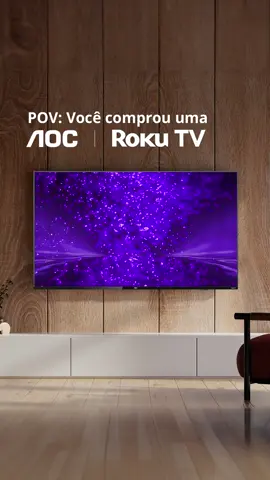 Será que é POV ou realidade? 🤩 Com a AOC S6125 50”, você vai assistir o que quiser com estilo e praticidade! #AOC #AOCTV #TV #POV