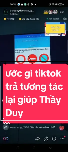 ước gì tiktok trả lại tương tác giúp thầy duy..live 6k 7k người xem nó vui comment lag mà đọc k được luôn@Thầy Duy Dạy Lái Xe #tiktok #xuhuong #xuhuongtiktok 