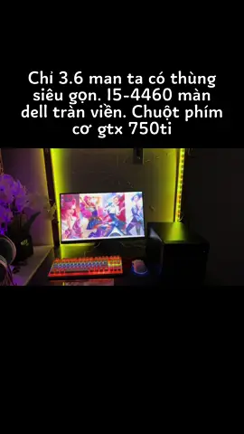 1 bộ  duy nhất.  😘 chỉ 3.6   man ta có 👉 Máy Sufle Siêu mini siêu nhẹ chỉ 2KG  👉Màn dell chính hãng tràn viền.🔥21 INCh  👉Chuột phím cơ + Full Led + Lót chuột Gaming🫶 👉Chip i5-4460 Ram 8Gb đủ cân hầu hết game phổ biến hiện tại 👉SSD 256GB mới 100% + win 10 home bản quyền update thoải mái. Khởi động tầm 10S  👉Card đồ hoạ rời GTX 750ti đủ cân tốt hầu hết các game nổi tiếng Như   + Liên minh huyền thoại việt nam +  Fifa online 4 +  Cs go Haftlife 2 + Đột kích.  Và rất nhiều game khác .  Giao trong ngày Quanh tokyo yokohama kanagawa