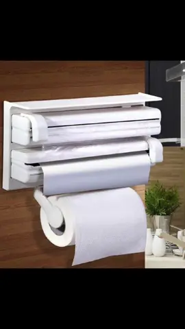 Name: Paper Dispenser Material: Made of High-Quality Plastic Details: The kitchen tissue paper holder is adjustable, to accommodate any size of tissue roll. The foil and cling film holders allow for easy and clean-edged cutting. Leaves roll ends easy to grip every time. Product Dimensions:  Length x Width x Height : 38.5 x 7 x 19: cm Usage: Kitchen Roll Triple Paper Dispenser Cling Film Tin Foil Paper Towel Holder Rack Wall Mount 3-in-1 Wall-Mount Paper Towel Holder, Plastic Wrap Foil Dispenser, Wall-Mount Sauce Bottle Storage, Bathroom Organizer Storage, Shelf Adhesive Wall Mount, Rack Paper Towel Holder Retail Price: 1999 Discounted price: 1850 Order now 03327564754 Dc may apply #paperdispenser #toiletrollholder #kitchenrenovation #kitchenorganizationideas #kitchenorganizer #KitchenOrganization 
