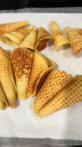 Homemade mini waffle cones!! Yum! Part one of making tripy treats!! 🤤 #mushroom #treats #foodies 