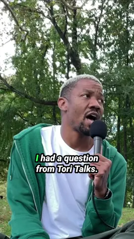 My cousin always come through with the good questions. Make sure yall check out Tori Talks podcast. #theartoflettinggo #nomad #queerartist #podcastersoftiktok #podcastquotes #blackmen 