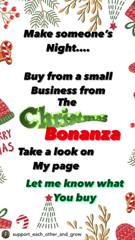 @support_each_other_and_grow If you’re bored and you are just sitting there scrolling, take a look on the page at all the small businesses in the Christmas Bananza, I’m just make one purchase you will be making someone’s evening xxxx Start your Christmas shopping early, so much to choose from xx #santa #christmasevebox #christmas #support_each_other_and_grow #christmasbonanza #plushie #market #shopsmall #supportsmallbusiness #smallbusinesssupport #christmasdecor #christmasgifts #gifts #presents #fyp #fypage #fypシ #viral #christmasviral