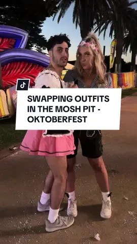 Taking my new role v seriously #oktoberfest #outfitswap #festival #moshpit #disney100 #trendingsound 