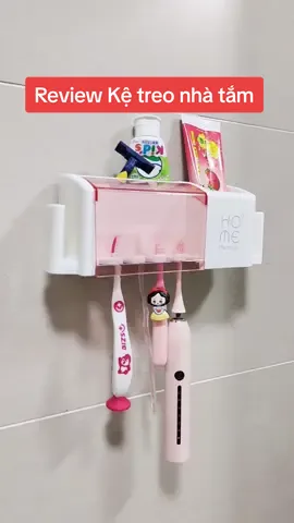 Kệ này hạt zẻ mà xinh gọn gàng lắm nhá #kệtreobànchải #decornhàtắm 