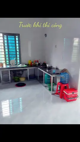 lắp đặt tủ bếp khung sắt