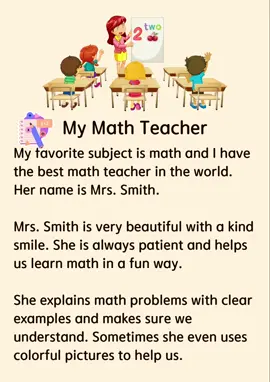 My Math Teacher #mymathteacher #mathteacher #teacher #thebestteacher #agoodteacher #math #fyp#foryoupage #fory #learnenglish #english #englishlistening #englishstories #englishlesson #englishtiktok #lesson #dailyenglish #dailyenglishpractice 