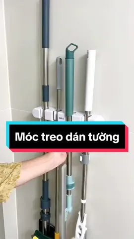 Móc treo chổi, cây lau nhà dán tường, rất chắc chắn, gọn gàng tiện lợi #moctreochoi#xuhuong 