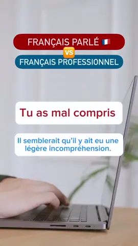 Le français utilisé en milieu professionnel est caractérisé par un langage soutenu et un vocabulaire assez riche. On y emploie également certaines tournures de phrases soignées ainsi que beaucoup de politesse ! On utilisera par exemple le conditionnel et l'inversion sujet verbe. #apprendrelefrançais #apprendresurtiktok #français #french #learnfrench 