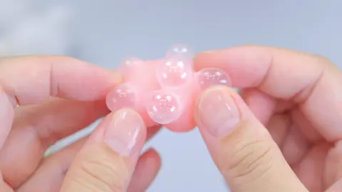 プチッと弾けるスクイーズを作っちゃおう！　#スクイーズ #ASMR #わんこそば #スクイーズ #DIY #作り方 #100均 #ダイソー #セリア #satisfying #squishy