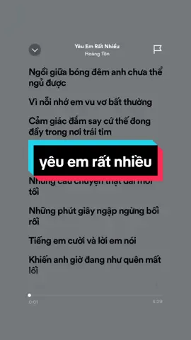 Yêu Em Rất Nhiều 🥀#music #lyric #fyp #viral #trendingsong #thinhhanh #xuhuong #tramy776 #my_licee🍀 