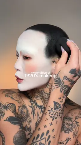 My rendition of 1920’s makeup! Painting on hair was so much fun 💕 #avantgardemakeup #1920smakeup #halloweenmakeupideas 