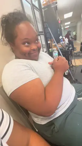 Sitting in the barber shop with daddy  #ninasimoneray #columbusga #fyp #explore 🥰 #t21 💙💛 