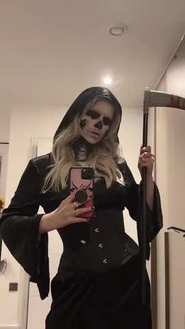last min costume #hallloweenmakeup #grimreaper 