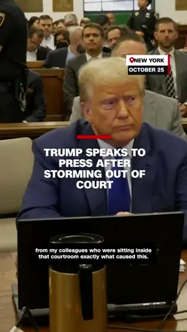 Former President Donald Trump spoke to reporters after he stormed out of a courtroom where the New York civil fraud trial against him continues. CNN's Brynn Gingras reports. #CNN #News #DonaldTrump #MichaelCohen #NewYork 