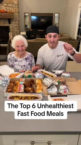 Trying the top 6 unhealthiest fast food meals in America 🍽️ #food 