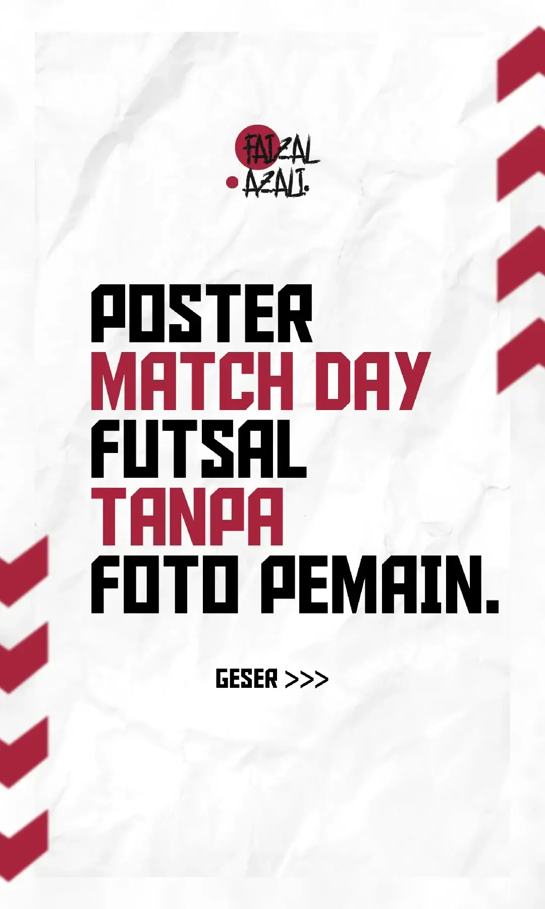 Bagian 42 | Contoh poster match day tanpa foto pemain 👍🏻 #posterfutsal #futsal #posterfootball #desaingrafis #pixellab 