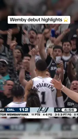 Showed flashes 👏 #NBA #basketball #wembanyama 