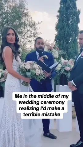His heart rate must have shot up 😂 ( @Becky Jefferies )  #wedding #terriblemistake #weddingtiktok #fyp #truestory 