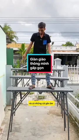 Giàn giáo thông minh gấp gọn , thích hợp mọi loại nghành nghề, di chuyển linh hoạt, nhanh chống, gọn gàng , biến tấu mọi loại địa hình #dangtran #thachcao 