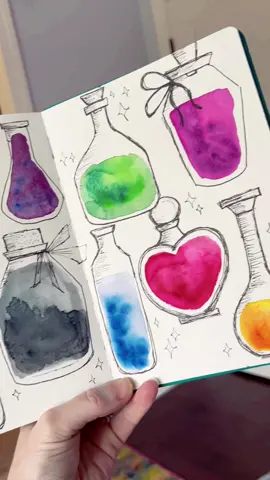 Just keep adding lines and youll be fine! Also we will be doing more sketchbook stuff. Probably a little fall and then holiday! #spookysketchbook #halloweenart #watercolor #easyart  Supplies: My watercolor sketchbook My 24 color watercolor set My artist pens My size 8 round brush