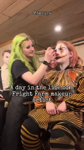 I love my job @Fright_Farm #fyp #makeupartist #frightfarm  #foryou #hauntedhouse #adayinmylife #sfxmakeupartist #hauntmakeup 